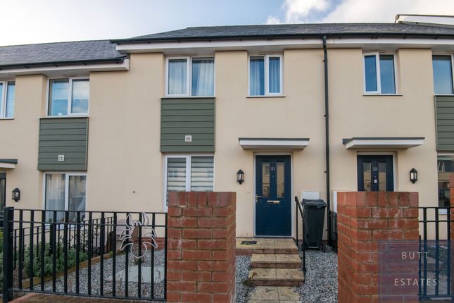 Thumbnail Terraced house for sale in Rush Meadow Road, Cranbrook, Exeter