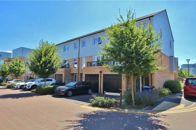 Thumbnail End terrace house to rent in Sopwith Way, Addlestone, Surrey