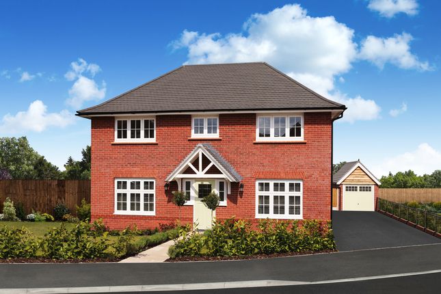 Redrow External Brick Image Of The 4 Bedroom Harrogate Home With Detached Garage At Oakleigh Fields