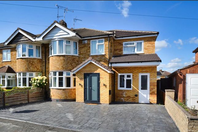 Thumbnail Semi-detached house for sale in Tythorn Drive, Wigston