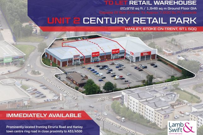 Shops and commercial retail property for rent in Stoke-on-Trent