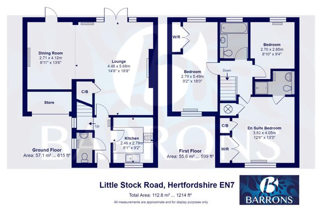 Terraced house for sale in Little Stock Road, Cheshunt, Waltham Cross