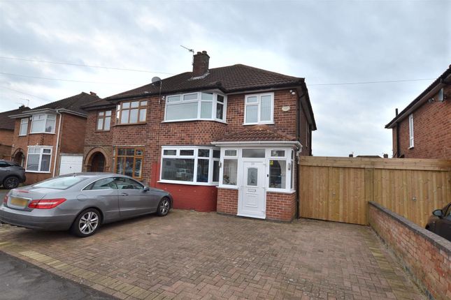 Thumbnail Semi-detached house for sale in Queensgate Drive, Birstall, Leicester, Leicestershire