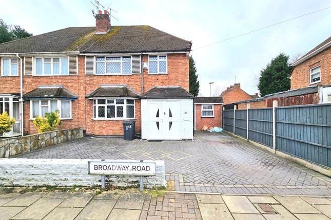 Thumbnail Semi-detached house for sale in Broadway Road, Leicester