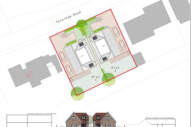 Thumbnail Land for sale in Taverham Road, Drayton, Norwich