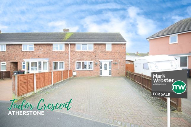 Thumbnail End terrace house for sale in Tudor Crescent, Atherstone, Warwickshire
