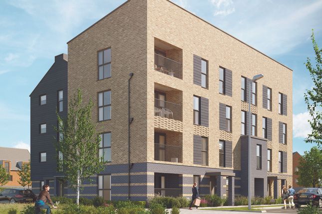 External CGI Of Redrow Sandstone House Apartment Block