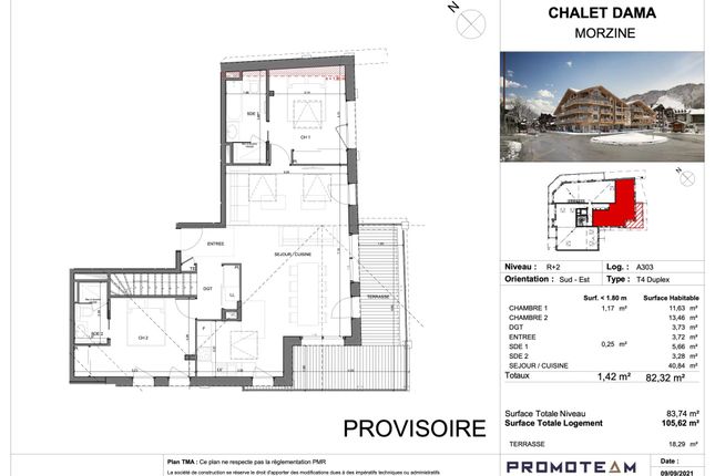 Duplex for sale in 74110 Morzine, France