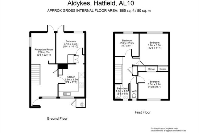 End terrace house to rent in Aldykes, Hatfield