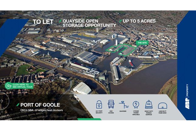 Land to let in Aldam Dock, Port Of Goole, Goole, East Riding Of Yorkshire