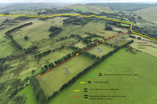 Thumbnail Land for sale in Glancrwys, Llanfair Clydogau, Lampeter