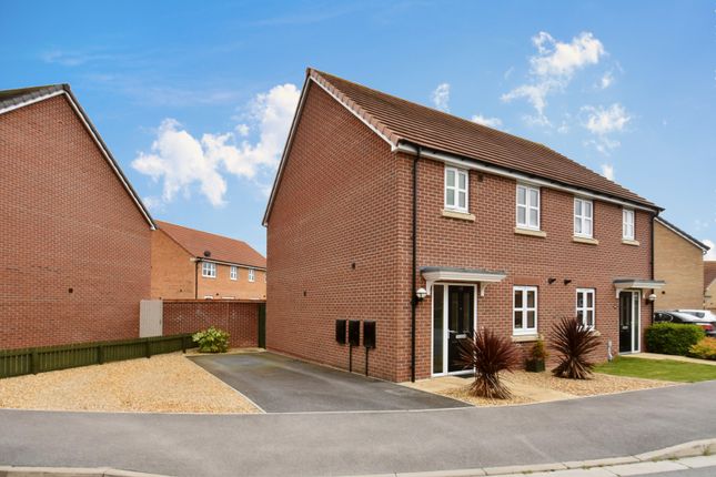 Thumbnail Semi-detached house for sale in Amos Drive, Pocklington, York, East Yorkshire