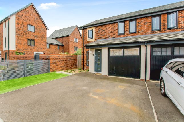 Thumbnail Semi-detached house for sale in Chalice Close, Hampton Gardens, Peterborough