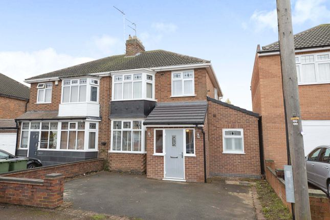 Thumbnail Semi-detached house for sale in Una Avenue, Leicester, Leicestershire