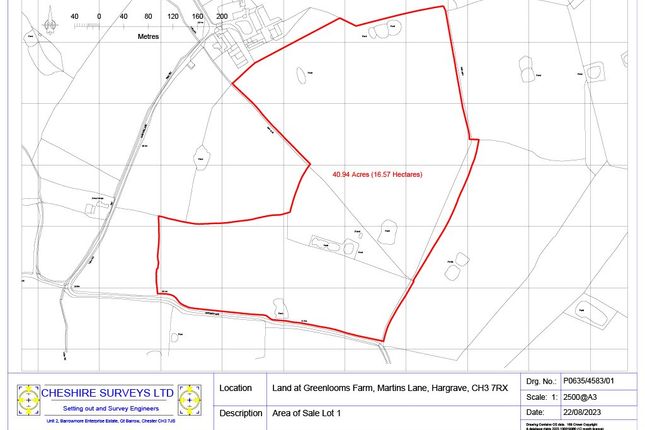 Land for sale in Hargrave, Chester, Cheshire