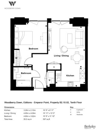 Property B2.10.02, Emperor Point, Woodberry Down, Finsbury Park photo 4