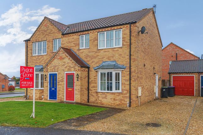 Thumbnail Semi-detached house for sale in Short Furrow, Navenby, Lincoln, Lincolnshire