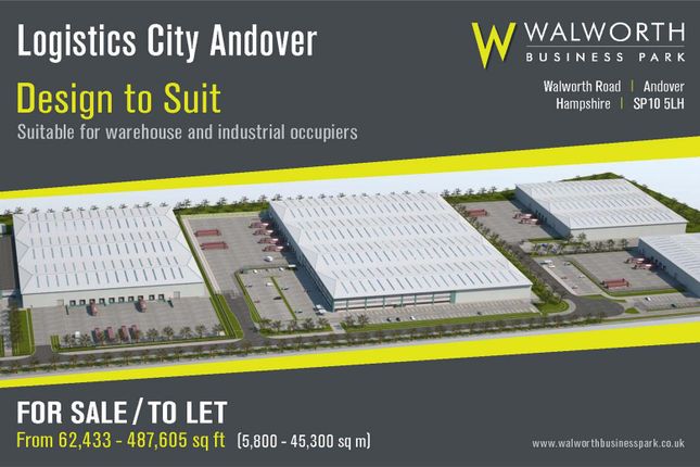 Thumbnail Warehouse for sale in Logistics City Andover, Plot 90 Walworth Business Park, Andover, Hampshire