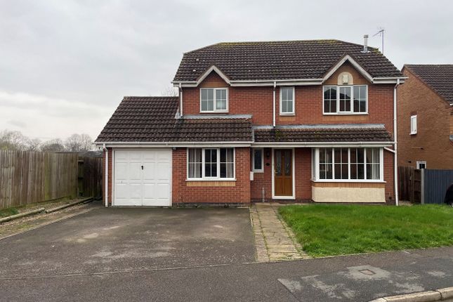 Thumbnail Detached house to rent in Crowfoot Way, Broughton Astley, Leicester