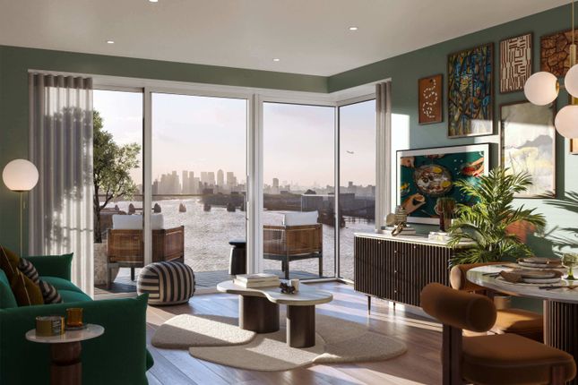 Studio flat on Royal Arsenal Riverside, Lantern Wharf, Woolwich, £400,000