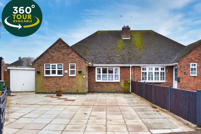 Thumbnail Semi-detached bungalow for sale in Shenton Close, Wigston, Leicester