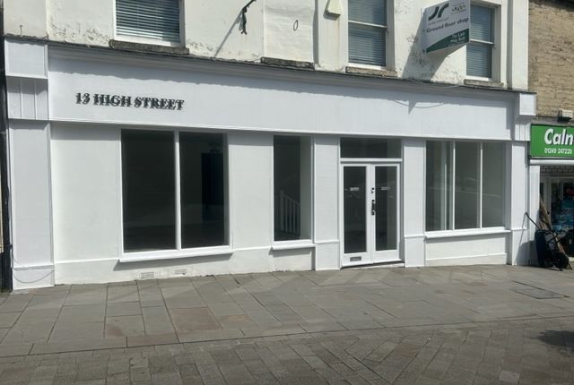 Retail premises to let in High Street, Calne