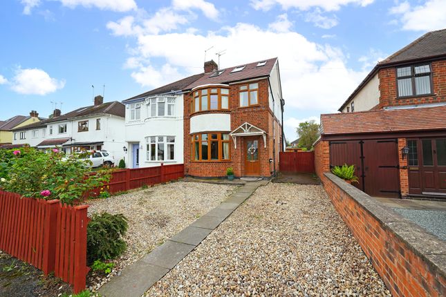 Thumbnail Semi-detached house for sale in Glen Park Avenue, Glenfield, Leicester, Leicestershire