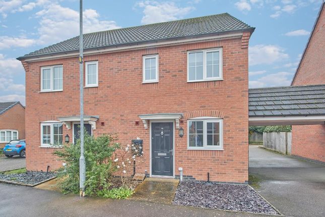 Thumbnail Semi-detached house for sale in Abbott Drive, Stoney Stanton, Leicester