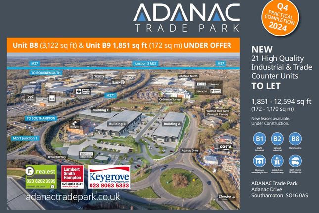 Thumbnail Industrial to let in Adanac Trade Park, Adanac Drive, Southampton