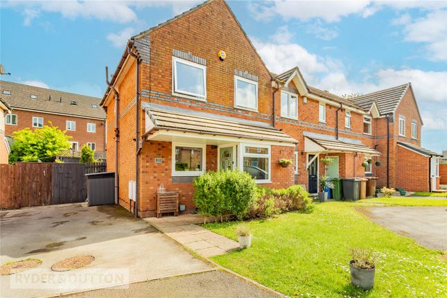 Thumbnail Town house for sale in Brooklands Close, Mossley