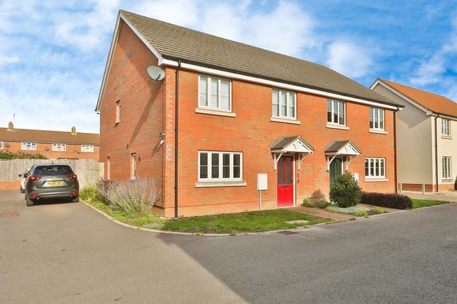 Thumbnail Semi-detached house for sale in Burghwood Drive, Mileham, King's Lynn