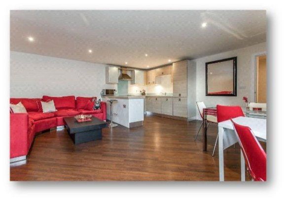 Open Plan Living Room With Kitchen