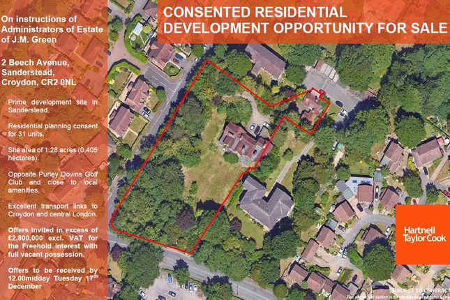 Thumbnail Land for sale in 2 Beech Avenue, South Croydon
