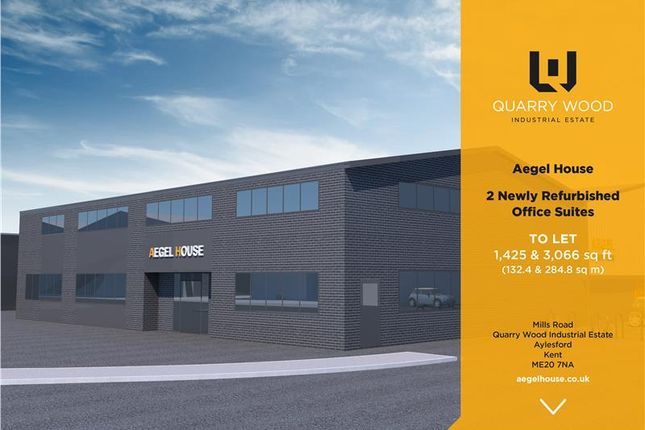 Thumbnail Office to let in Aegel House, Quarry Wood Industrial Estate, Mills Road, Aylesford, Kent