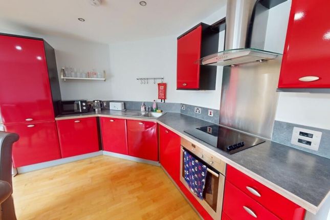 Modern Kitchen With Vibrant Red Cabinetry, Sleek S...