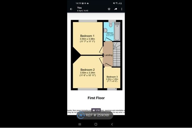 Floor Plan 1st Floor - 3 Bedrooms