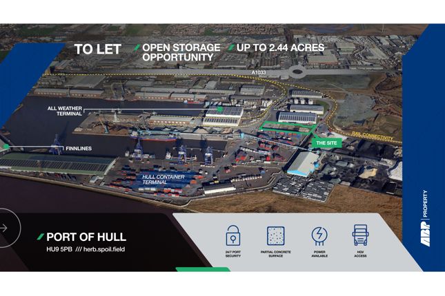 Thumbnail Land to let in Acres, Open Storage, King George Dock, Hull, East Yorkshire