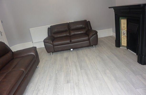 Bright Contemporary Living Room With Light Wood-Ef...