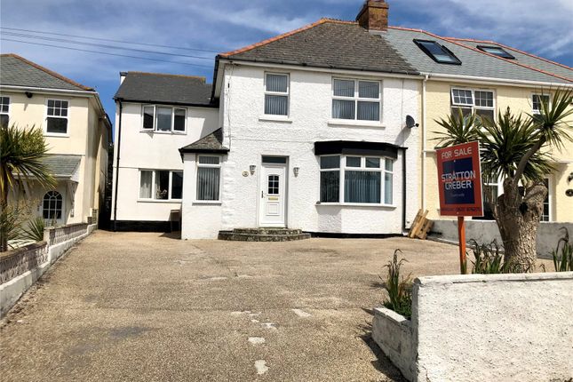 Thumbnail Semi-detached house for sale in Henver Road, Newquay, Cornwall