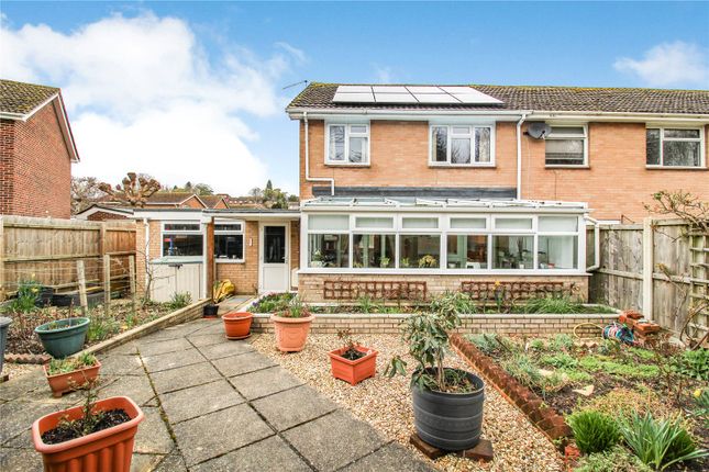 Thumbnail End terrace house for sale in Downside Close, Blandford Forum