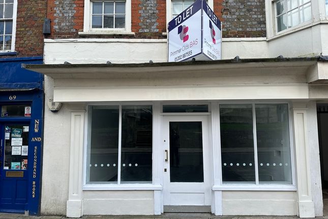 Retail premises to let in East Street, Blandford Forum, Dorset