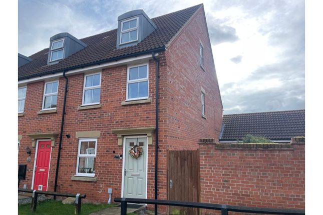 Thumbnail End terrace house for sale in Poppy Road, Lincoln