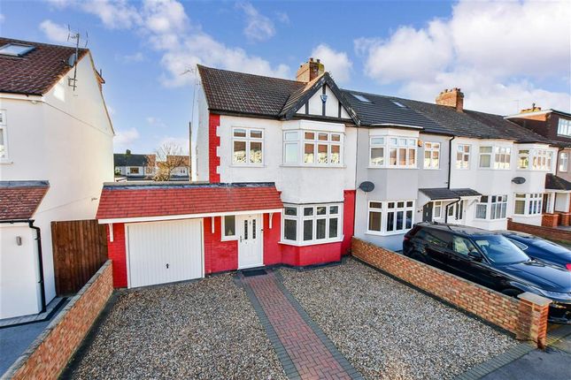 Thumbnail End terrace house for sale in Purbeck Road, Hornchurch, Essex