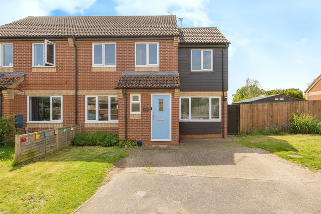 Thumbnail Semi-detached house for sale in Constable Close, Attleborough