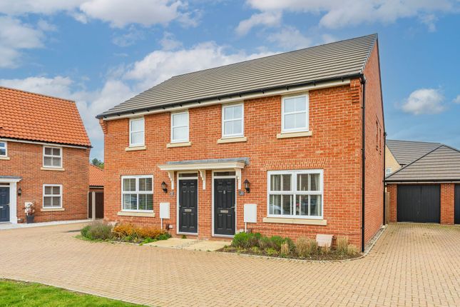 Semi-detached house for sale in Flag Cutters Way, Horsford, Norwich