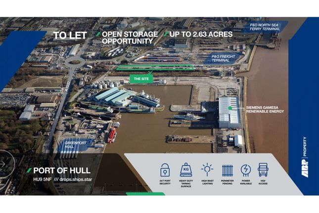 Land to let in Open Storage, King George Dock, Hull, East Yorkshire
