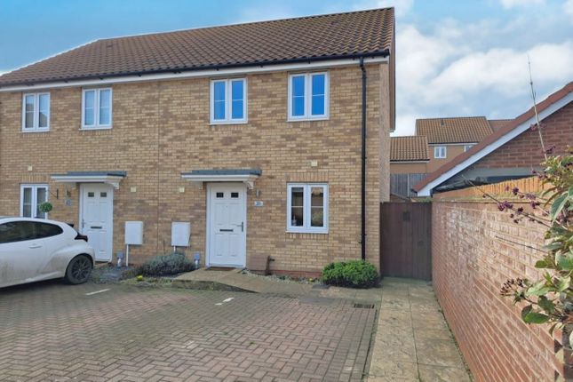 Thumbnail Semi-detached house for sale in Brick Drive, Great Blakenham, Ipswich, Suffolk