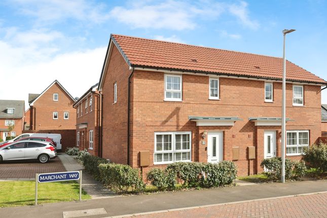 Thumbnail Semi-detached house for sale in Marchant Way, Warwick