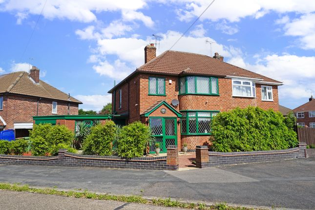 Thumbnail Semi-detached house for sale in Brockenhurst Drive, Leicester, Leicestershire