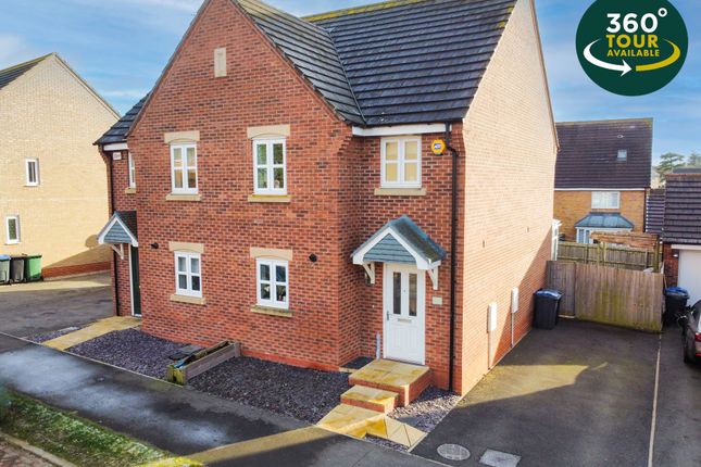 Thumbnail Semi-detached house for sale in Devana Way, Great Glen, Leicester